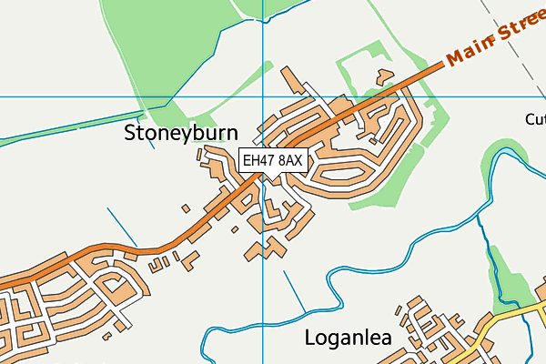 EH47 8AX map - OS VectorMap District (Ordnance Survey)