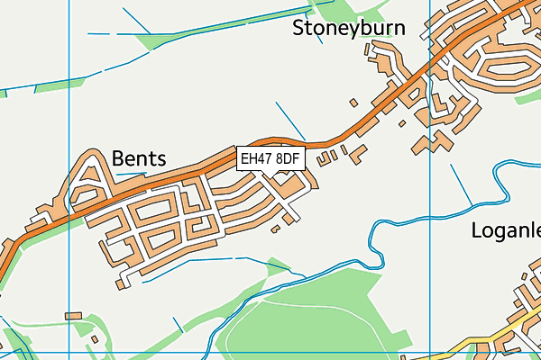 EH47 8DF map - OS VectorMap District (Ordnance Survey)