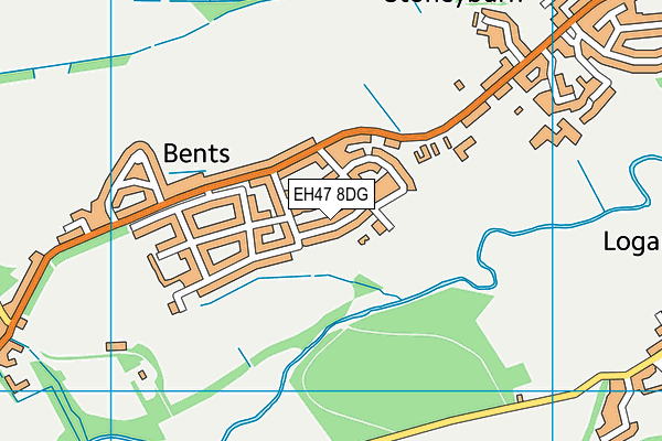 EH47 8DG map - OS VectorMap District (Ordnance Survey)