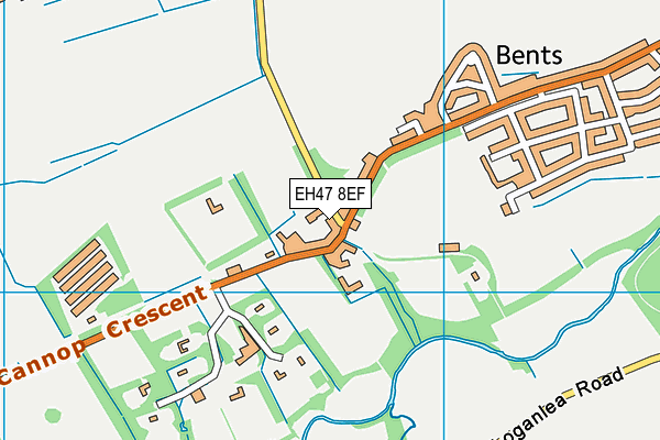 EH47 8EF map - OS VectorMap District (Ordnance Survey)