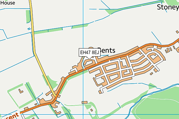 EH47 8EJ map - OS VectorMap District (Ordnance Survey)