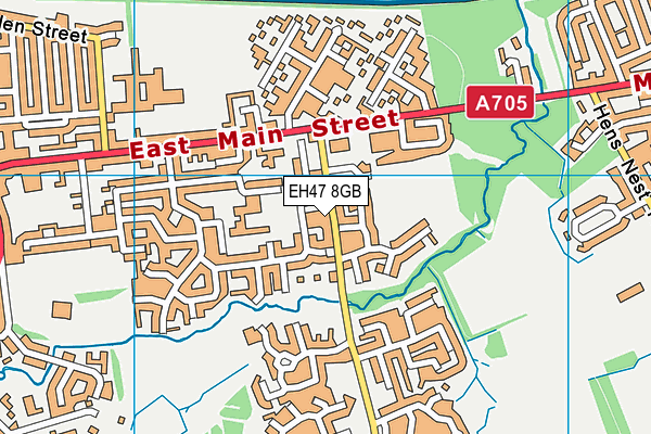 EH47 8GB map - OS VectorMap District (Ordnance Survey)