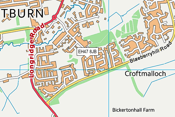 EH47 8JB map - OS VectorMap District (Ordnance Survey)