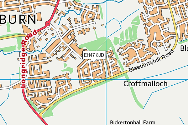 EH47 8JD map - OS VectorMap District (Ordnance Survey)