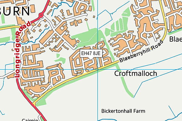 EH47 8JE map - OS VectorMap District (Ordnance Survey)