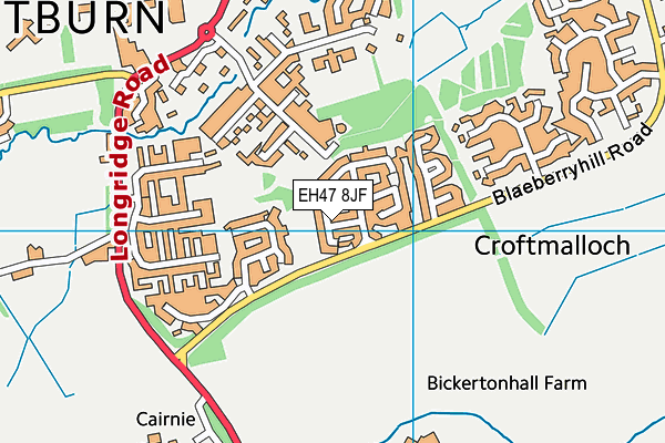 EH47 8JF map - OS VectorMap District (Ordnance Survey)