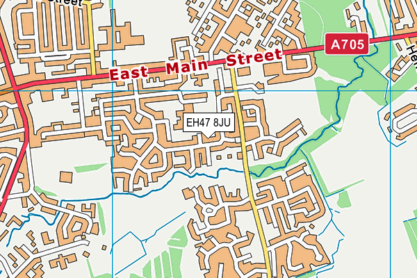 EH47 8JU map - OS VectorMap District (Ordnance Survey)