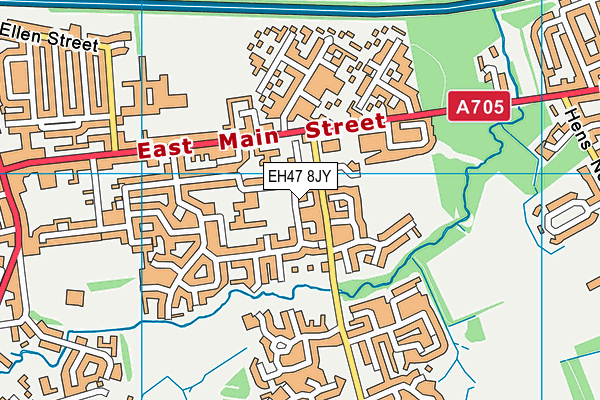 EH47 8JY map - OS VectorMap District (Ordnance Survey)