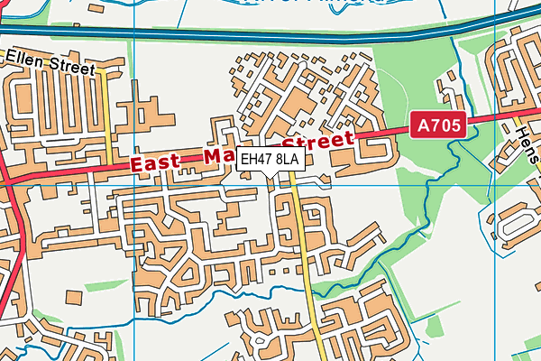 EH47 8LA map - OS VectorMap District (Ordnance Survey)