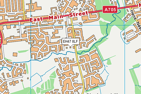 EH47 8LF map - OS VectorMap District (Ordnance Survey)