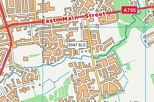 EH47 8LG map - OS VectorMap District (Ordnance Survey)