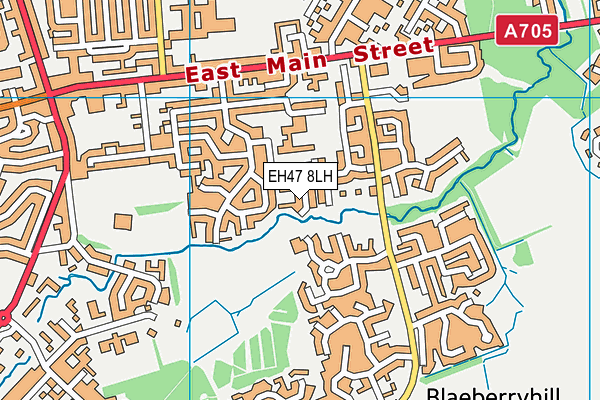 EH47 8LH map - OS VectorMap District (Ordnance Survey)