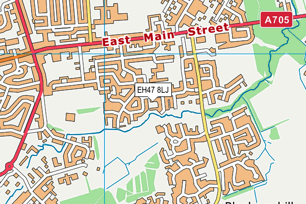 EH47 8LJ map - OS VectorMap District (Ordnance Survey)