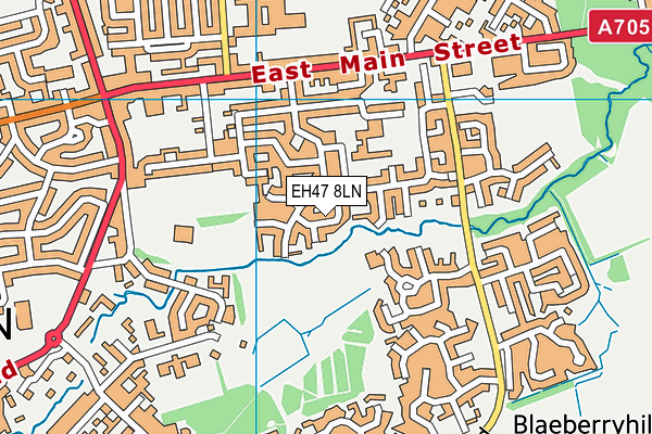 EH47 8LN map - OS VectorMap District (Ordnance Survey)