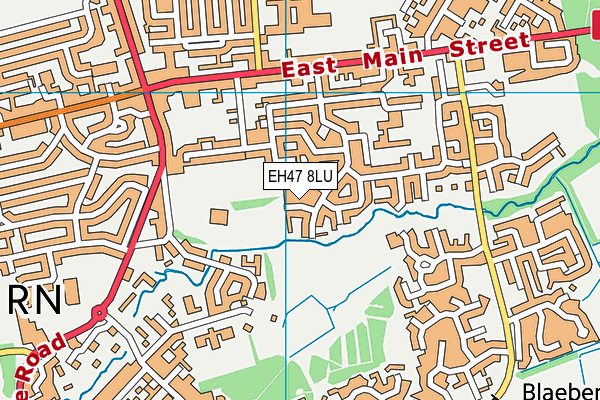 EH47 8LU map - OS VectorMap District (Ordnance Survey)