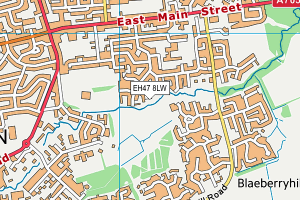 EH47 8LW map - OS VectorMap District (Ordnance Survey)