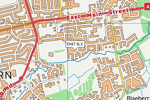 EH47 8LX map - OS VectorMap District (Ordnance Survey)