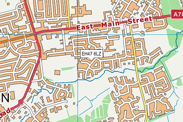 EH47 8LZ map - OS VectorMap District (Ordnance Survey)