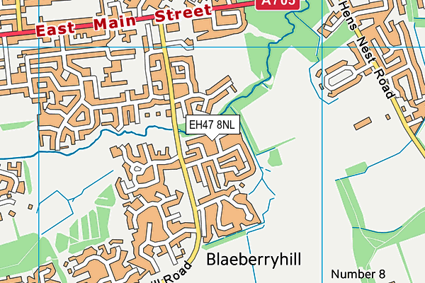 EH47 8NL map - OS VectorMap District (Ordnance Survey)