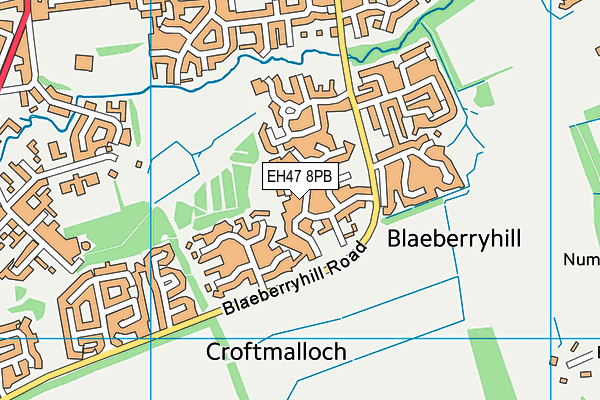 EH47 8PB map - OS VectorMap District (Ordnance Survey)