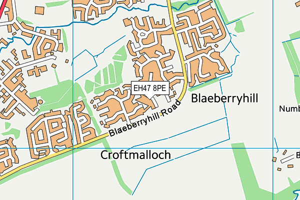 EH47 8PE map - OS VectorMap District (Ordnance Survey)