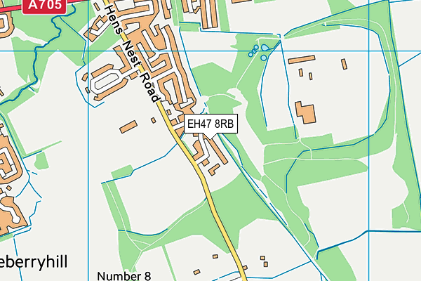 EH47 8RB map - OS VectorMap District (Ordnance Survey)