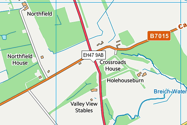 EH47 9AB map - OS VectorMap District (Ordnance Survey)