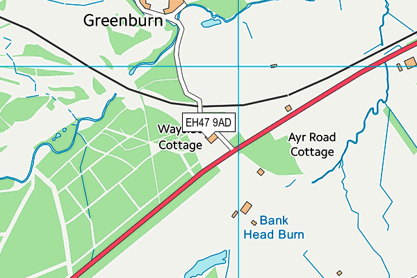 EH47 9AD map - OS VectorMap District (Ordnance Survey)