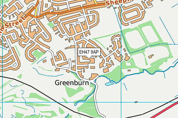 EH47 9AP map - OS VectorMap District (Ordnance Survey)