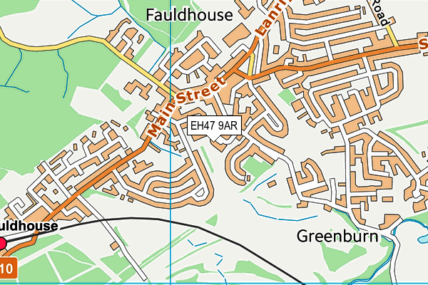 EH47 9AR map - OS VectorMap District (Ordnance Survey)