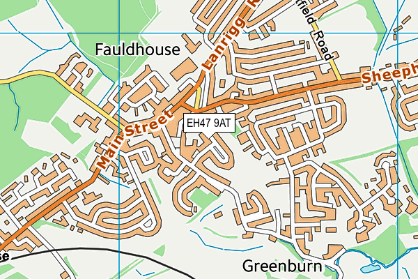 EH47 9AT map - OS VectorMap District (Ordnance Survey)