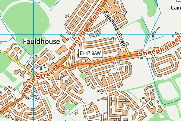 EH47 9AW map - OS VectorMap District (Ordnance Survey)