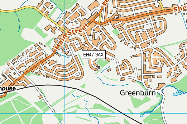 EH47 9AX map - OS VectorMap District (Ordnance Survey)