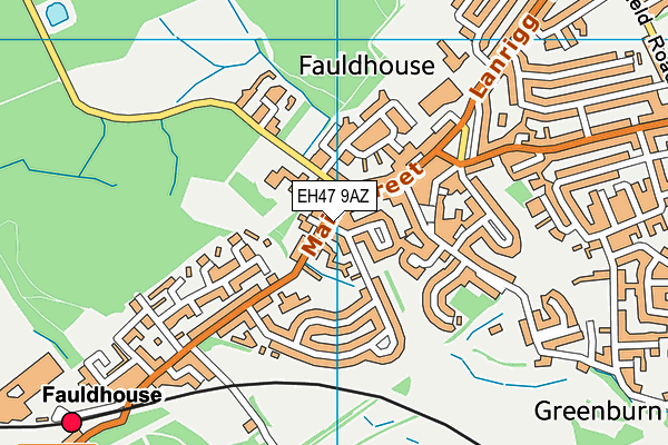 EH47 9AZ map - OS VectorMap District (Ordnance Survey)