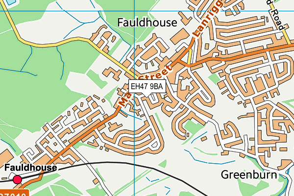 EH47 9BA map - OS VectorMap District (Ordnance Survey)