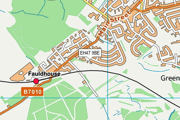 EH47 9BE map - OS VectorMap District (Ordnance Survey)