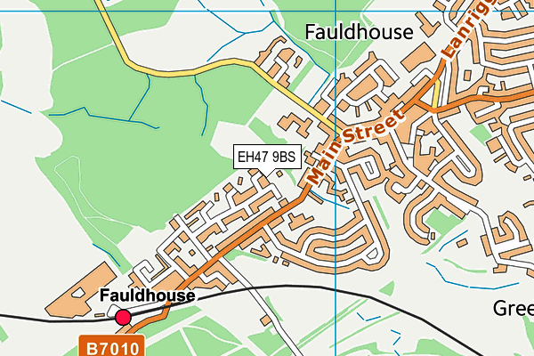 EH47 9BS map - OS VectorMap District (Ordnance Survey)