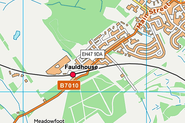 EH47 9DA map - OS VectorMap District (Ordnance Survey)