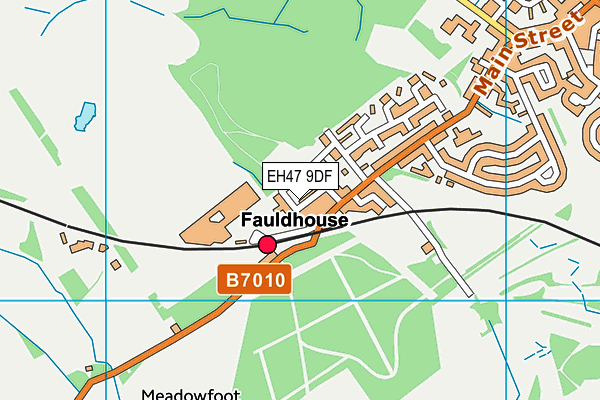 EH47 9DF map - OS VectorMap District (Ordnance Survey)