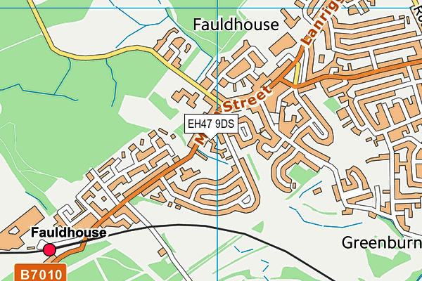 EH47 9DS map - OS VectorMap District (Ordnance Survey)