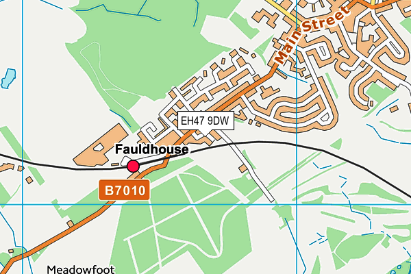 EH47 9DW map - OS VectorMap District (Ordnance Survey)