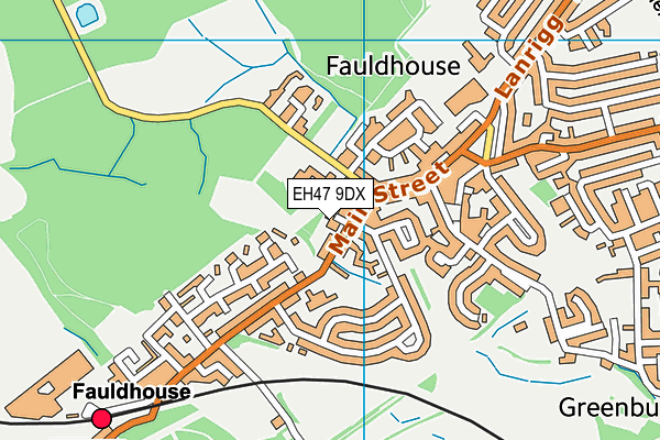 EH47 9DX map - OS VectorMap District (Ordnance Survey)