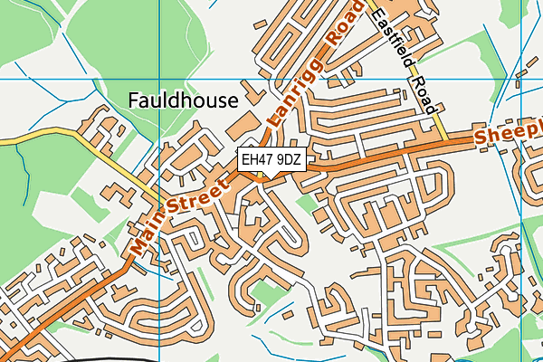 EH47 9DZ map - OS VectorMap District (Ordnance Survey)