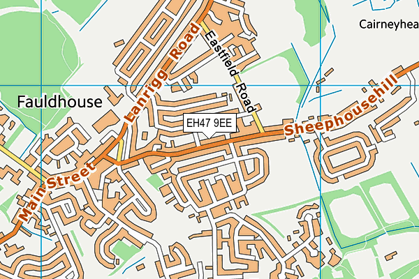 EH47 9EE map - OS VectorMap District (Ordnance Survey)