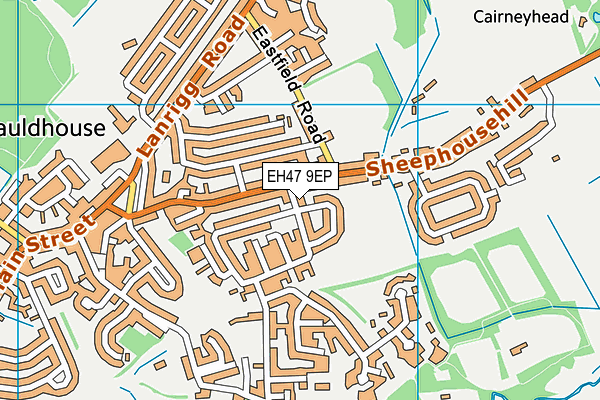 EH47 9EP map - OS VectorMap District (Ordnance Survey)