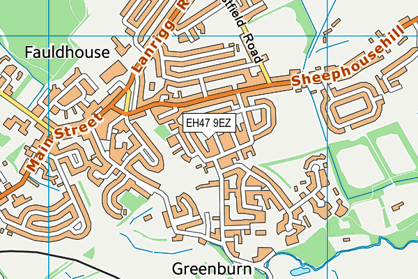 EH47 9EZ map - OS VectorMap District (Ordnance Survey)