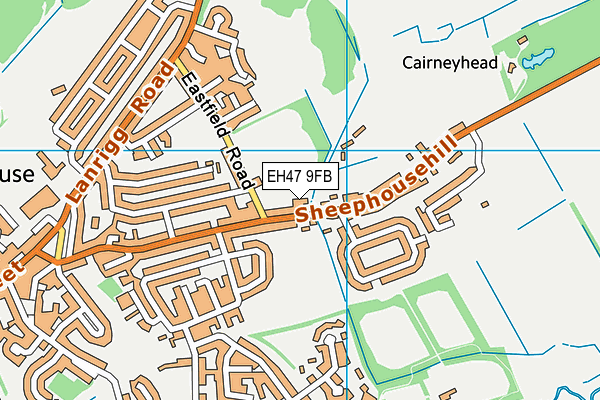 EH47 9FB map - OS VectorMap District (Ordnance Survey)