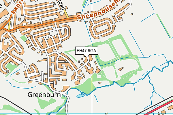 EH47 9GA map - OS VectorMap District (Ordnance Survey)