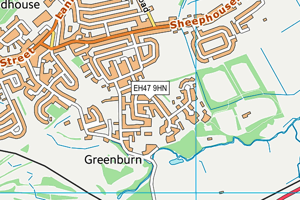 EH47 9HN map - OS VectorMap District (Ordnance Survey)