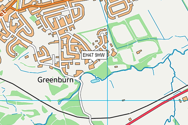 EH47 9HW map - OS VectorMap District (Ordnance Survey)